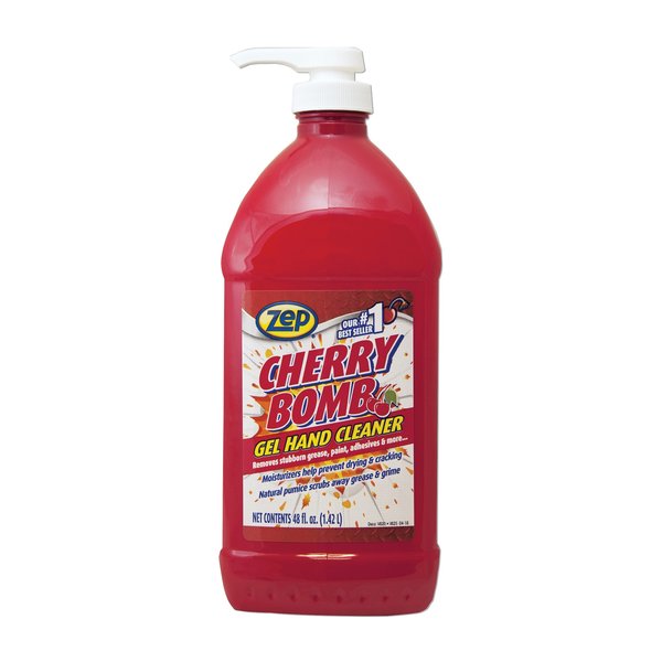 Zep Cherry Bomb Gel Hand Cleaner, Cherry Scent, 48 oz Pump Bottle ZUCBHC484